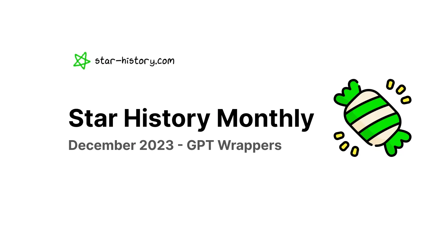 Star History Monthly Dec 2023 | Open-source GPT Wrappers